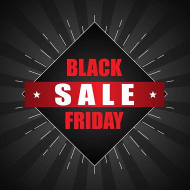 Yıldız patlaması tasarımı ile Kara Cuma arkaplanı