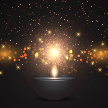 Dekoratif Diwali ışık arkaplan tasarımı festivali