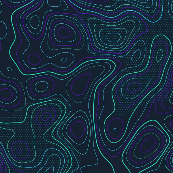 Fundo Abstrato Com Desenho Mapa Topográfico — Vetor de Stock