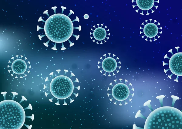 Résumé Contexte Des Cellules Virales Médicales Covide Pandémie — Image vectorielle