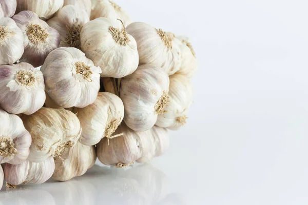 White Garlic Texture Fresh Garlic Closeup Spicy Cooking Ingredient Picture — Stock Photo, Image