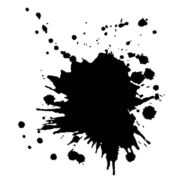 SIngle big black ink splash, grunge vector design — Stock Vector