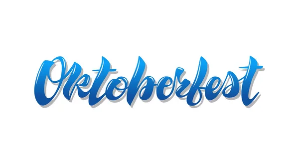 Oktoberfest simples azul lettering design simples isolado — Vetor de Stock