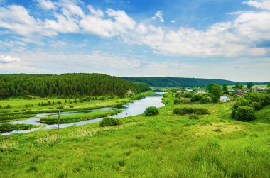 Rus kırsal yaz manzara