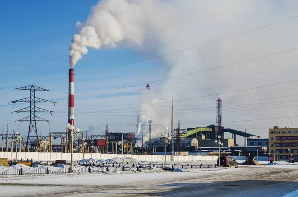 Contaminación ambiental con residuos industriales — Foto de Stock