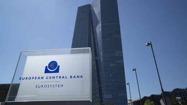 Σήμα της Ευρωπαϊκής Κεντρικής Τράπεζας — Φωτογραφία Αρχείου