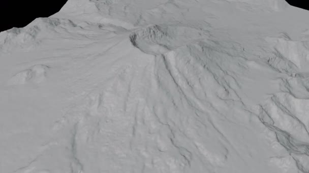 Mount Helens Volcano Washington State Animation Elevation Data Nasa Shuttle — Stock Video