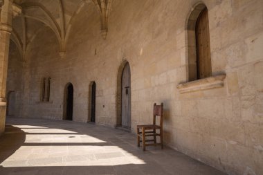 Antik manastır sahne Palma Mayorka İspanya yukarıda yüksek