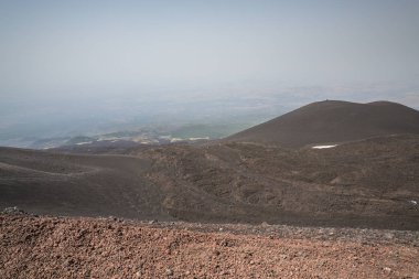 Etna Dağı aktif yanardağ Sicilya İtalya
