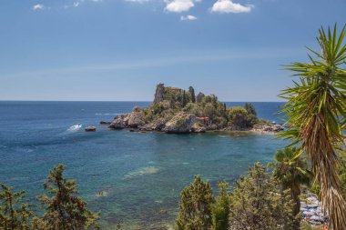 Plaj ve bay Taormina Sicilya İtalya