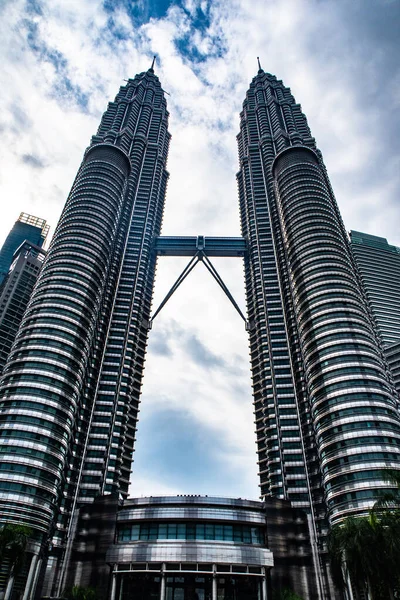 Ogromne Bliźniacze Wieże Kuala Lumpur — Zdjęcie stockowe