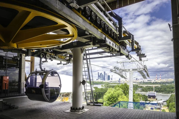 Moskau Russland Jul 2019 Malerischer Blick Auf Die Seilbahn Seilbahn — Stockfoto