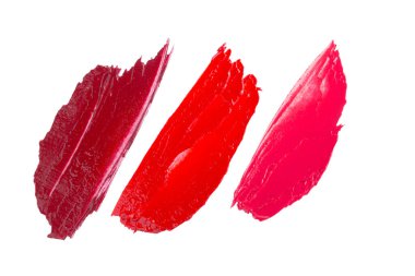  Ruj lekeleri beyaza izole edildi