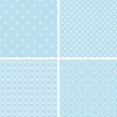 Bebek farklı retro Dikişsiz desen. Romantik arka plan ayarlamak.