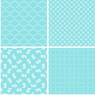 Şık farklı kumaş ve kağıt veya hurda rezervasyon yazdırmak için dikişsiz desen vektör.