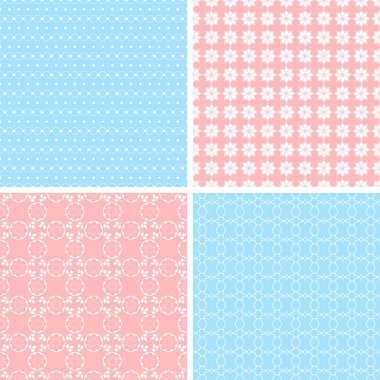 Şirin farklı vektör Dikişsiz desen. Duvar kağıdı, desen dolgusu, web sayfası arka planı, dokular için kullanılabilir.