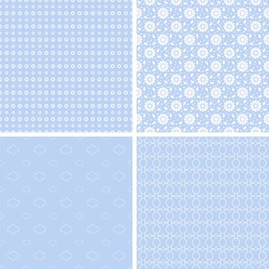 Bebek farklı retro Dikişsiz desen. Romantik arka plan ayarlamak.