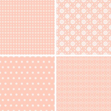 Farklı vektör Dikişsiz desen pembe. Soyut süsler.