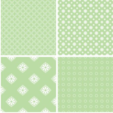 Bebek farklı retro Dikişsiz desen. Romantik arka plan ayarlamak.