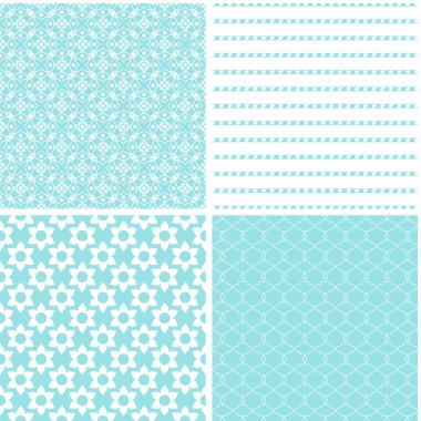 Vintage farklı vektör Dikişsiz desen. Geometrik süsleme seti.