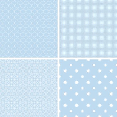 Duvar kağıdı, desen dolgularını, web sayfası, arka plan için farklı mavi ve beyaz Dikişsiz desen, doku-ebilmek var olmak kullanılmış