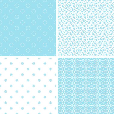 Yumuşak farklı vektör Dikişsiz desen. Geometrik süsleme seti.