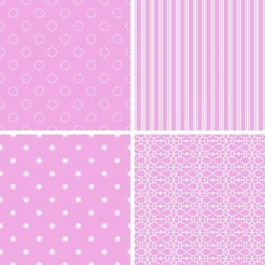 10 şık farklı vektör Dikişsiz desen. Kumaş ve kağıt veya hurda rezervasyon sonsuz doku.