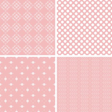 Yumuşak farklı vektör Dikişsiz desen. Geometrik süsleme seti.