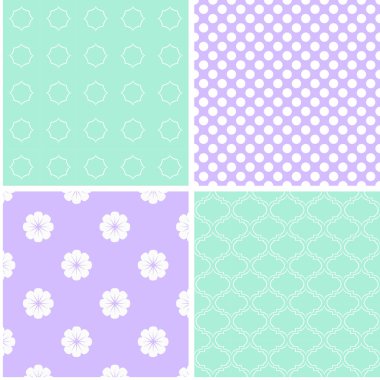 Farklı vektör Dikişsiz desen. Tatlı romantik duvar kağıdı, desen dolgularını, web sayfası arka planı, yüzey dokuları için sonsuz doku-ebilmek var olmak kullanılmış.