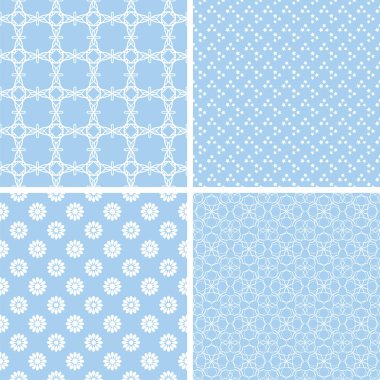 Pastel retro farklı vektör Dikişsiz desen. Şirin shabby chic süsler kümesi.