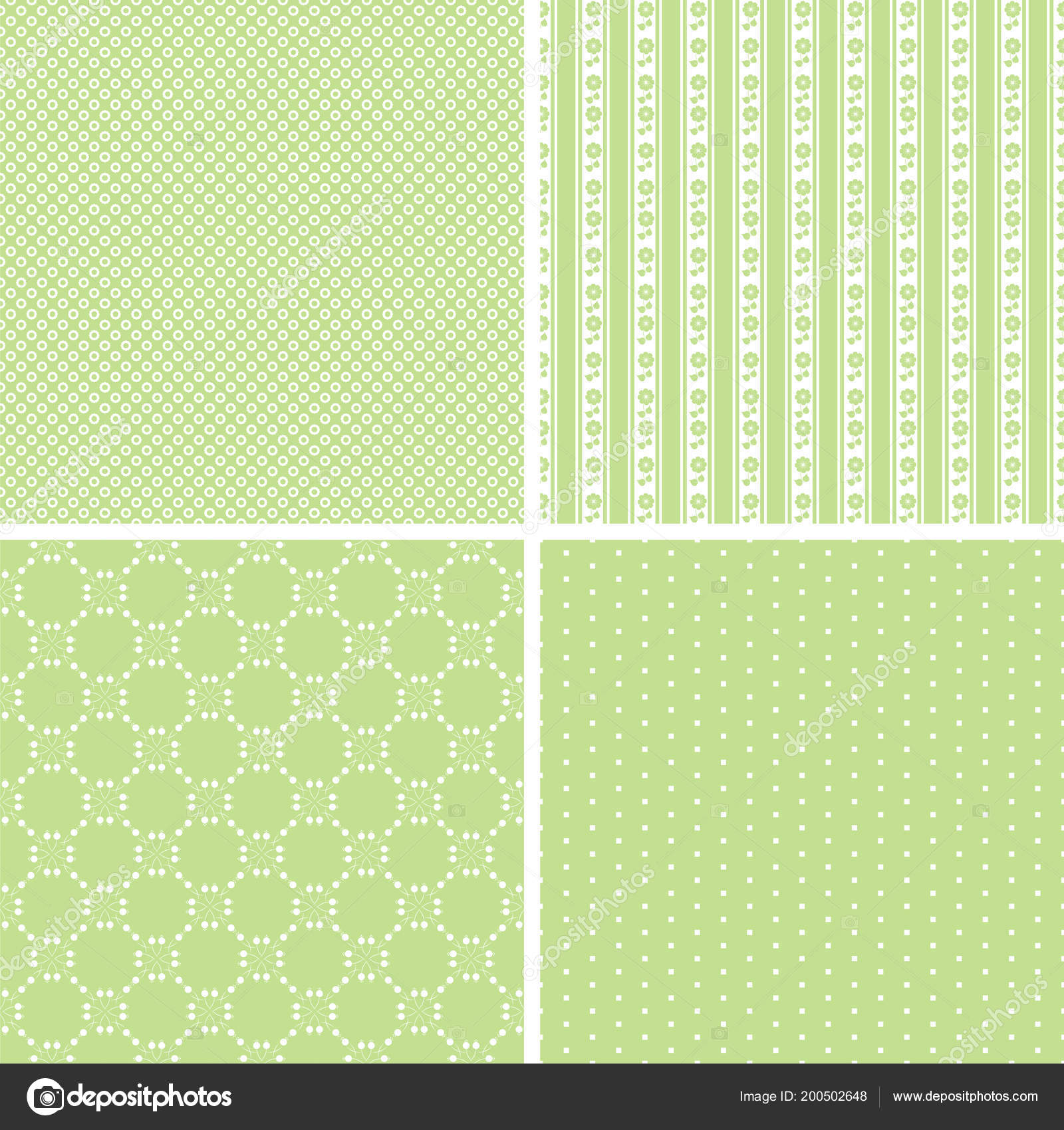 Retro Different Seamless Patterns Vector Illustration Beauty Design Stock Vector Retro Different Seamless Patterns Vector Illustration Beauty Design Stock Vector