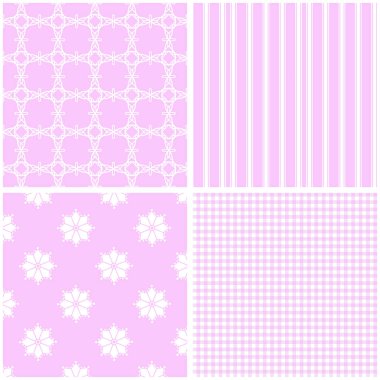 10 şık farklı vektör Dikişsiz desen. Kumaş ve kağıt veya hurda rezervasyon sonsuz doku.