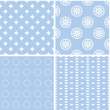 Pastel retro farklı vektör Dikişsiz desen. Şirin shabby chic süsler kümesi.