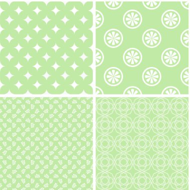 Dört retro sorunsuz desenleri ile çizgili