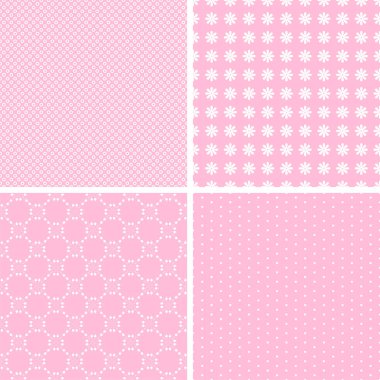 Yumuşak farklı vektör Dikişsiz desen. Geometrik süsleme seti.