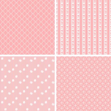 Dört retro sorunsuz desenleri ile çizgili