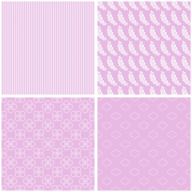 Şık farklı kumaş ve kağıt veya hurda rezervasyon yazdırmak için dikişsiz desen vektör.