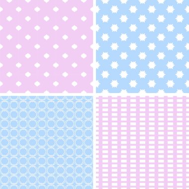 Süsleme retro tarzı ile farklı Dikişsiz desen.