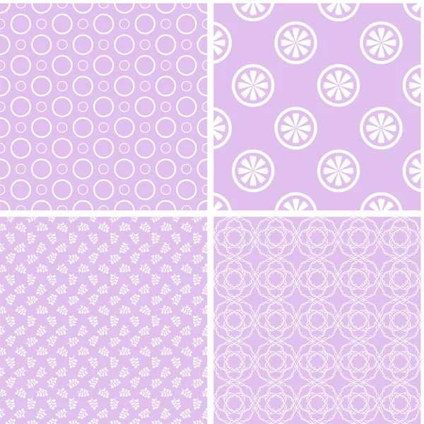 Patrones Retro Diferentes Sin Costura Pastel Rallado Azul Blanco — Vector de stock