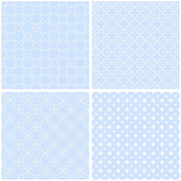 Mavi farklı vektör Dikişsiz desen. Soyut süsler.