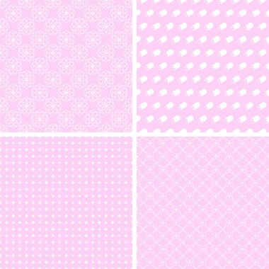 Şirin ve şık pembe desenleri. Sonsuz doku kağıt veya hurda rezervasyon için