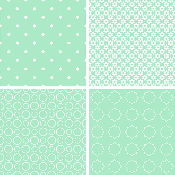 Charming Different Vector Seamless Patterns Vector Set — Stock Vector