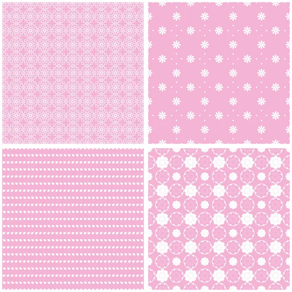 Charming Different Vector Seamless Patterns Vector Set — Stock Vector