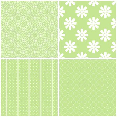 Vektör desen Set. Kesintisiz renkli arka plan toplama.