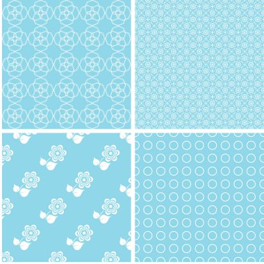 Pastel retro farklı vektör Dikişsiz desen. Vektör süsleri.