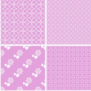 Vintage farklı vektör Dikişsiz desen. Lilacgeometric süsleme seti.
