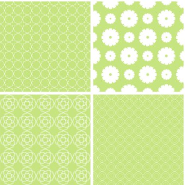 Vektör desen Set. Kesintisiz renkli arka plan toplama.