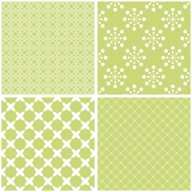 Yeşil solgun tonlarda sorunsuz arka koleksiyonu