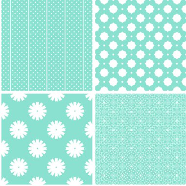 Pastel retro farklı vektör Dikişsiz desen. Vektör süsleri.