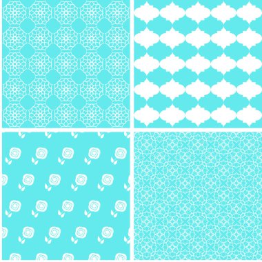 Pastel retro farklı vektör Dikişsiz desen. Vektör süsleri.